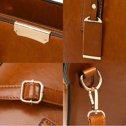 Leather Set Bag + 2 Wallets - Zayna