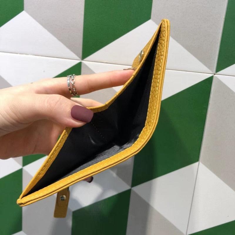 Women's Compact Genuine Leather Wallet - Roseli