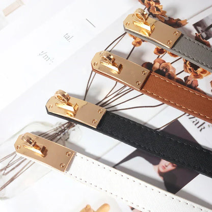 Women's Genuine Leather Clasp Belt - Délise