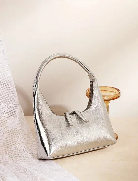 Aurora Leather Baguette Bag